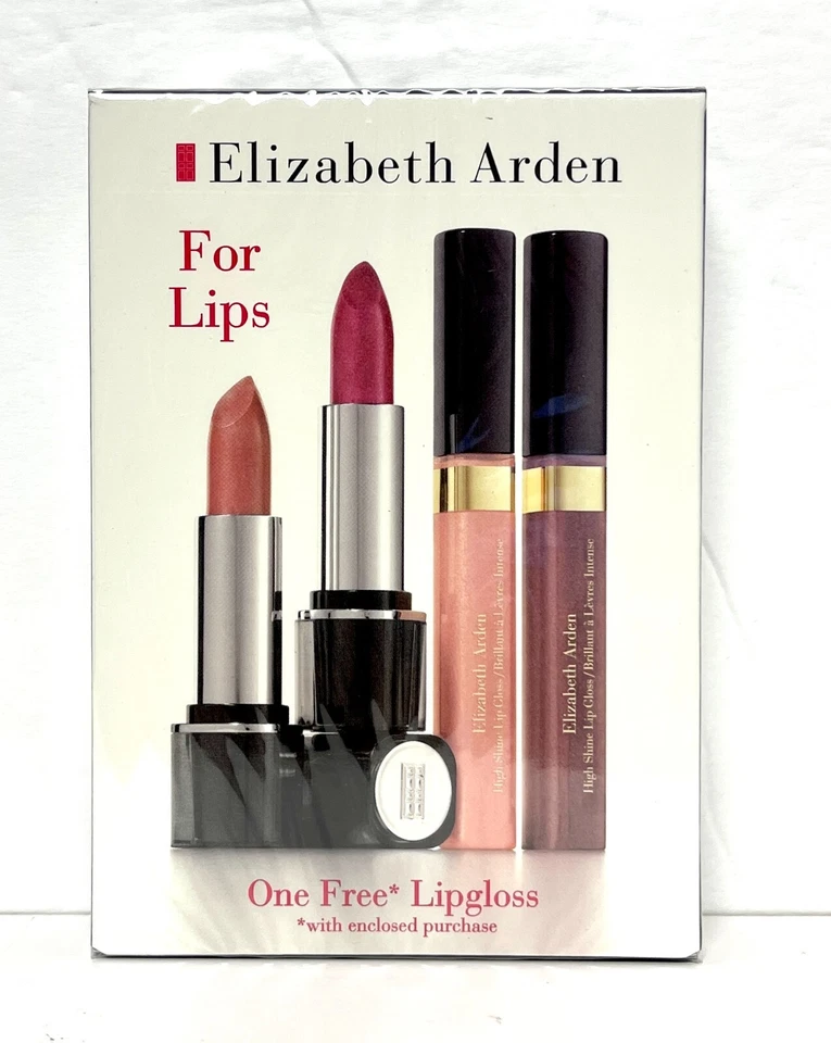 Lápiz labial y brillo de labios Elizabeth Arden 4 piezas lápiz labial tamaño completo y brillo labial Foto 2 de 2