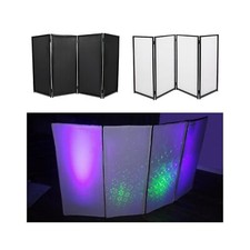 HECASA DJ Foldable Facade Portable Event Booth Screen White/Black Scrim Metal...