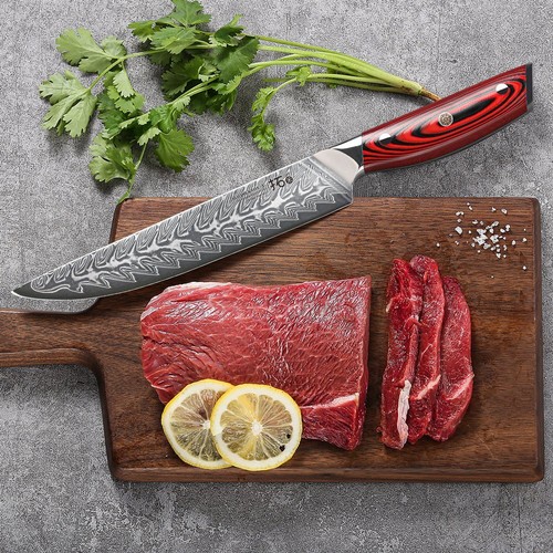 TURWHO 8inch Slicing Knife 67-Layer Japanese VG10 Damascus Steel Kitchen Knife - Picture 7 of 9