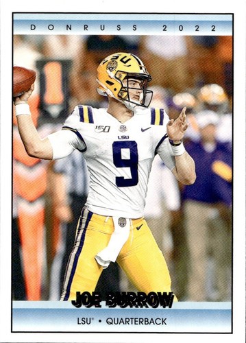 Joe Burrow 2022 Chronicles Donruss 1992 Retro - #22 - LSU Tigers - Picture 1 of 2