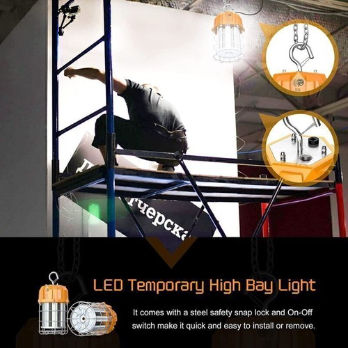 60W 5000K LED Work Light Construction Hanging Temporary Jobsite Light 8700 Lumen - Picture 9 of 10