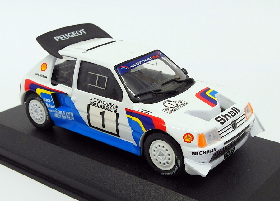 Altaya 1/43 Peugeot 205 T16 EVO 1000 Lakes Rally 1986 Model