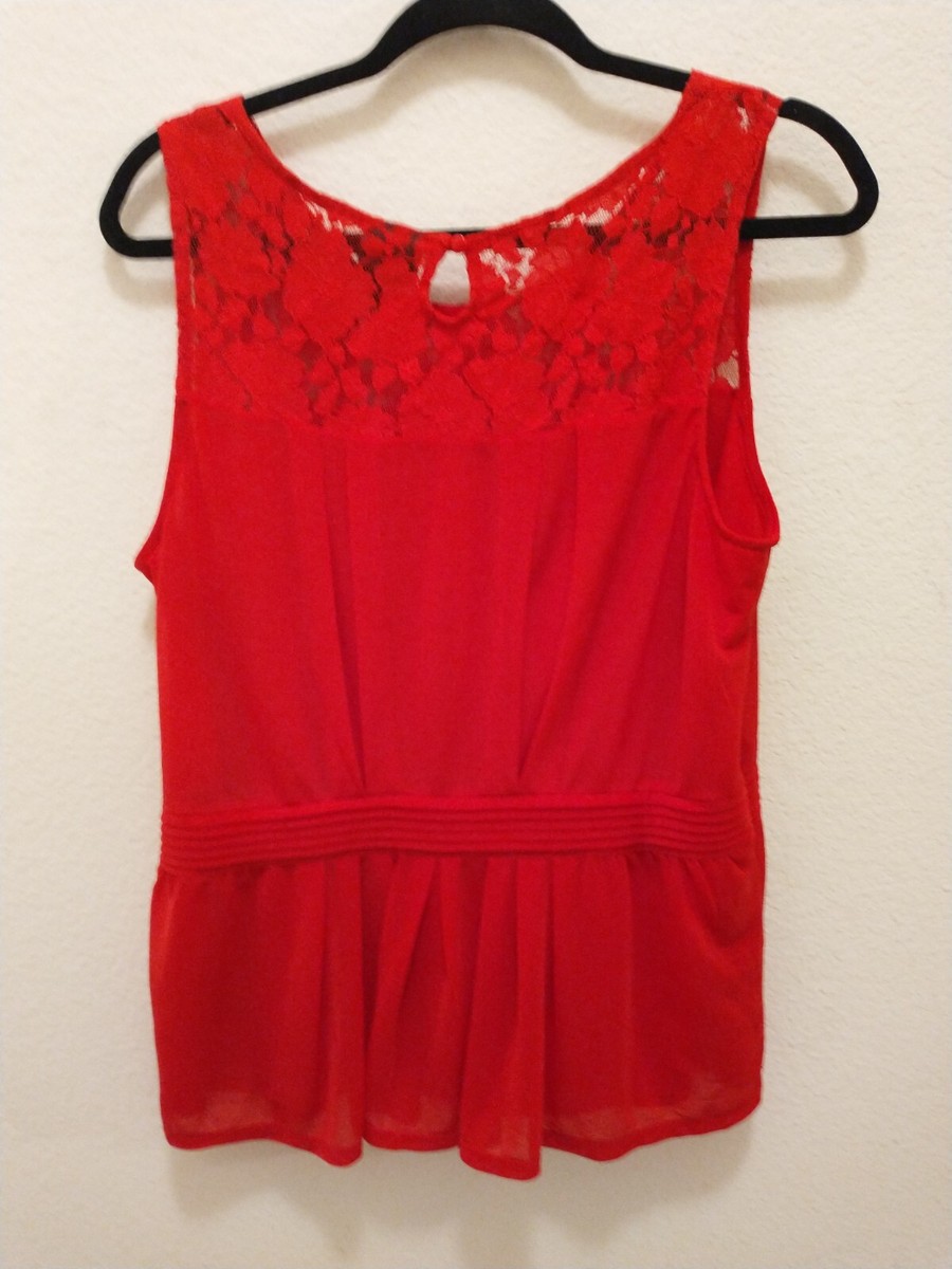 ★PISCESS★Eyelet Punching Sleeveless Top★Red★大人気★ s-l1200.jpg
