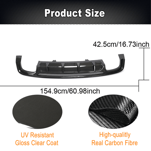 Carbon Heckdiffusor Diffusor Stoßstangen Heckschürze für AUDI A5 Sline S5 17-20 - Picture 6 of 11