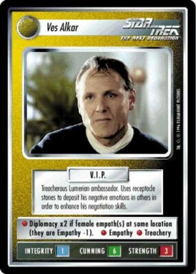 Star Trek: Ves Alkar [Ungraded] Q Continuum STCCG Decipher 1E