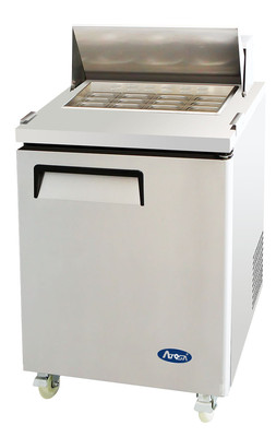 ATOSA MSF8305 STAINLESS STEEL MEGA TOP SANDWICH PREP TABLE 27'' 1-DOOR FRIDGE