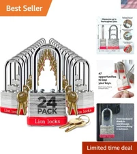 Versatile Keyed Alike Padlocks with 48 Keys - Corrosion Proof & Pick Resistant