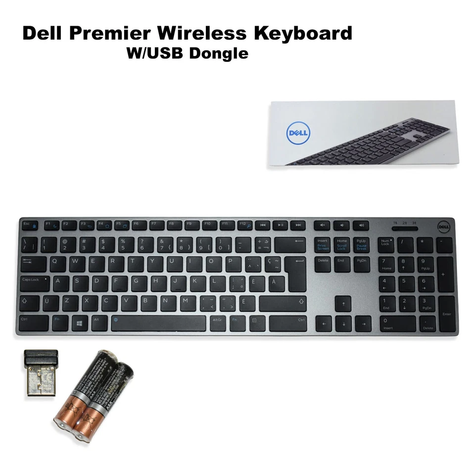 Dell WK717 Premier Wireless Bluetooth Keyboard with USB Receiver Canadian Layout - Image 2 of 4