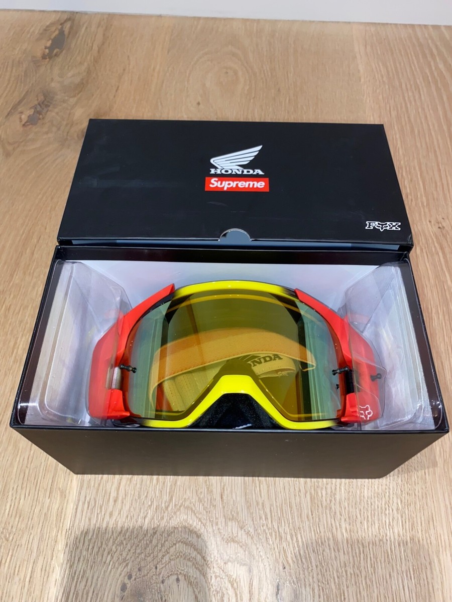 Supreme x Honda x Fox Vue Goggles Red/Yellow Brand New No Supreme x Honda x Fox Vue Goggles Red/Yellow Brand New No