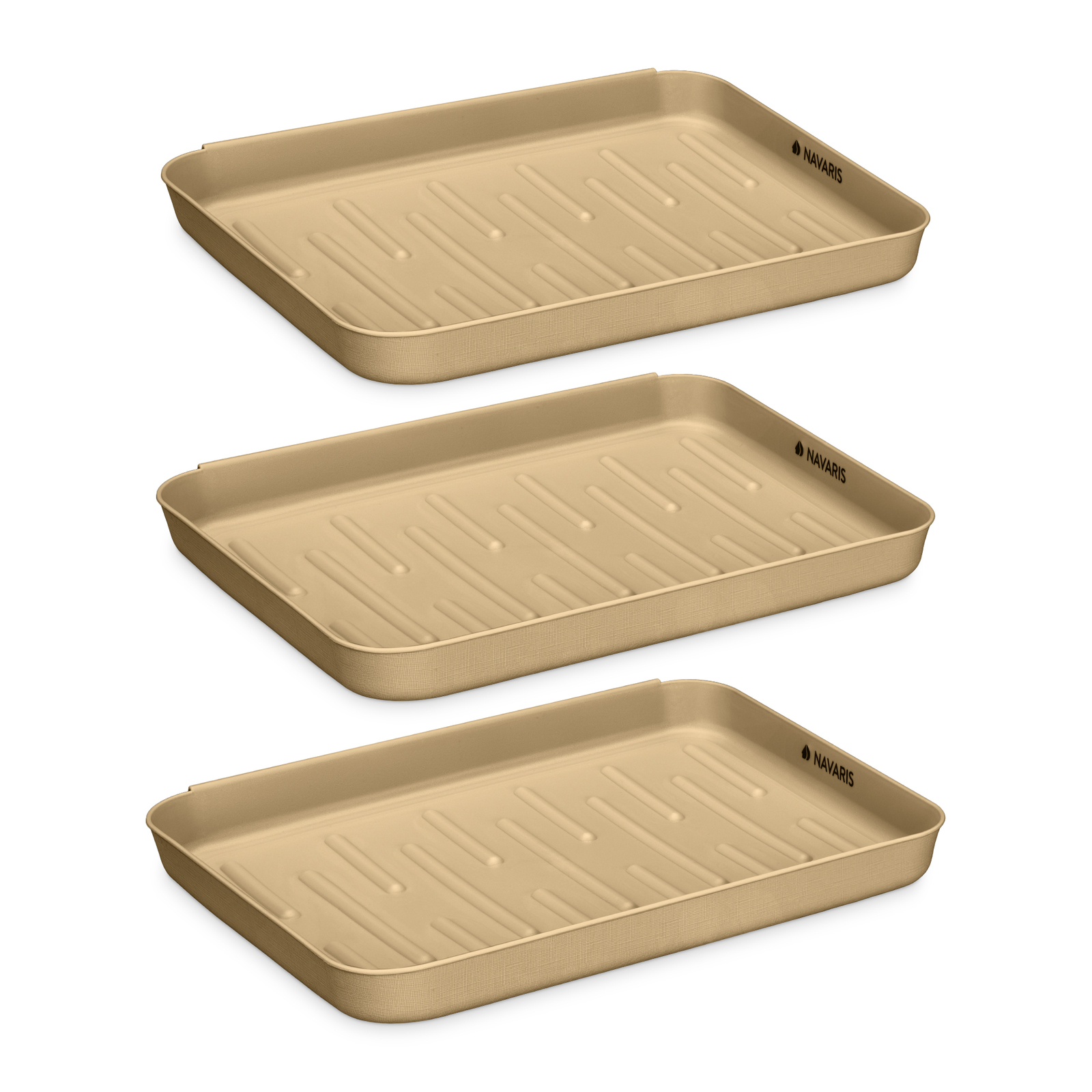 3x Schuhabtropfschale Schuhmatte Schuhablage 35x27x2,5cm Abtropfschale S Bronze