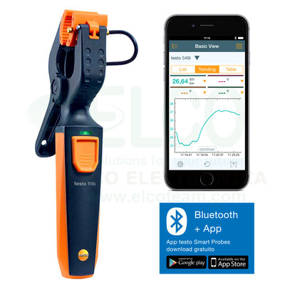 Testo 115i Kombi- Klemme Bluetooth 100 M App für Smartphone SMART Probe