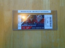 Braden Holtby  48 th Win of the season ticket  Washington Capitals (read)