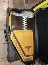 RBI Blue Grass RB-1548 ChromAharp 15 Chords Rhythm Band Inc Case Japan Zither