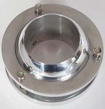 Polished Aluminum 2 Steering Column Bracket Swivel Ball Floor Mount Base