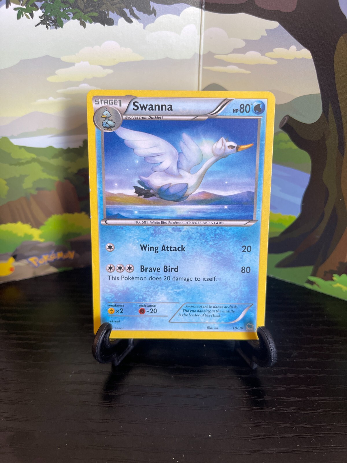Swanna 18/30 - Suicune Trainer Kit - Pokemon Card TCG - MP/HP