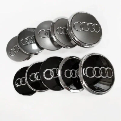 4x 60mm 61mm 68mm 69mm 4B0601170 Nabendeckel Felgendeckel Nabenkappen Schwarz DE - Bild 1 von 4
