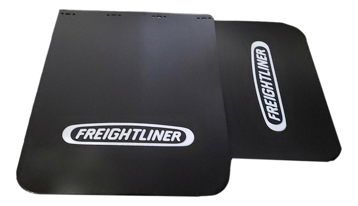 OEM FREIGHTLINER MUD FLAP - PLASTIC, BLACK, LOGO, 30 IN 22-69608  