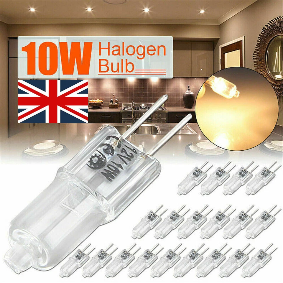 10 X G4 10W Watt 12V Halogen Tungsten 2 pin Light Capsule Lamp Bulb Base, - Image 3 of 4
