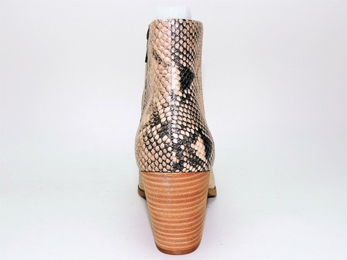 Sun + Stone Women's Eryn Block-Heel Booties Ivory Snake Size 8.5 M - Picture 4 of 6