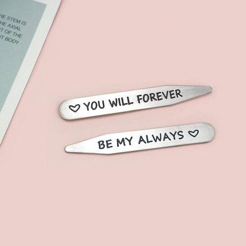 You Will Forever Be My Always Collar Stays Stainless Steel Gifts for Him Gift - Picture 3 of 6