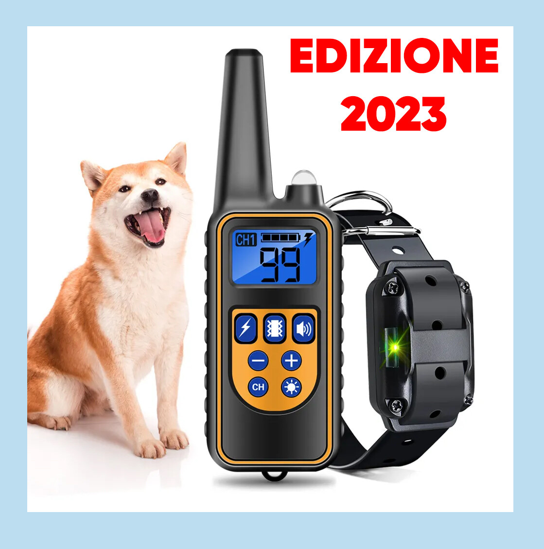 Offerta 2x Collari Addestramento Cani 800m Telecomando LCD PRO - 2