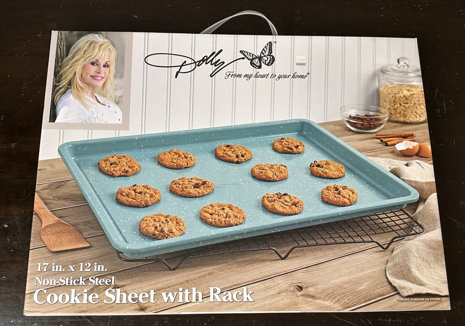 Dolly Parton Cookie Baking Sheet NonStick Steel 17" with Rack NIB