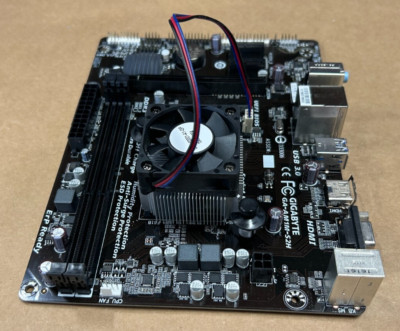 Gigabyte GA-AM1M-S2H Motherboard with I/O Shield and AMD Athlon 5350 2GHz