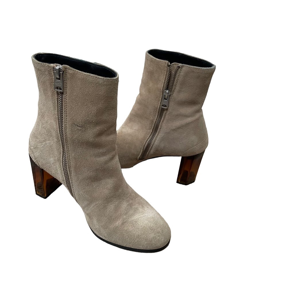AllSaints OFF WHITE Taupe SUEDE ROKA BOOTIES 40Euro/ 9USA