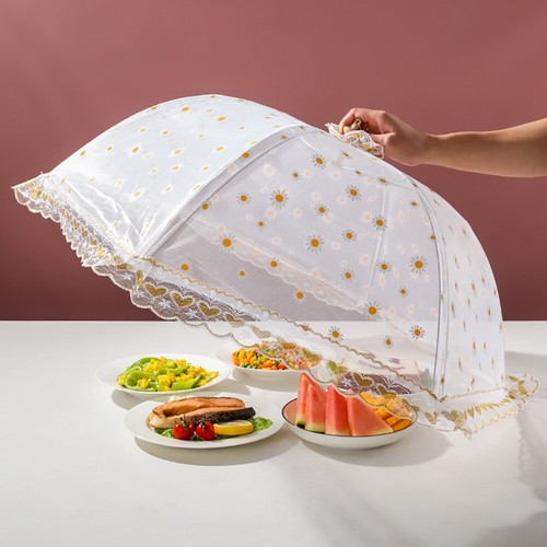 BBQ Collapsible Daisy Food Cover Up Mesh Fly Wasp Net Party Kitchen