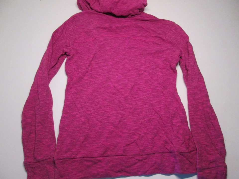 Moletom com capuz Lucy feminino tamanho XS fúcsia 1/2 zíper gravata listrada elástica roupa ativa - Imagem 2 de 4