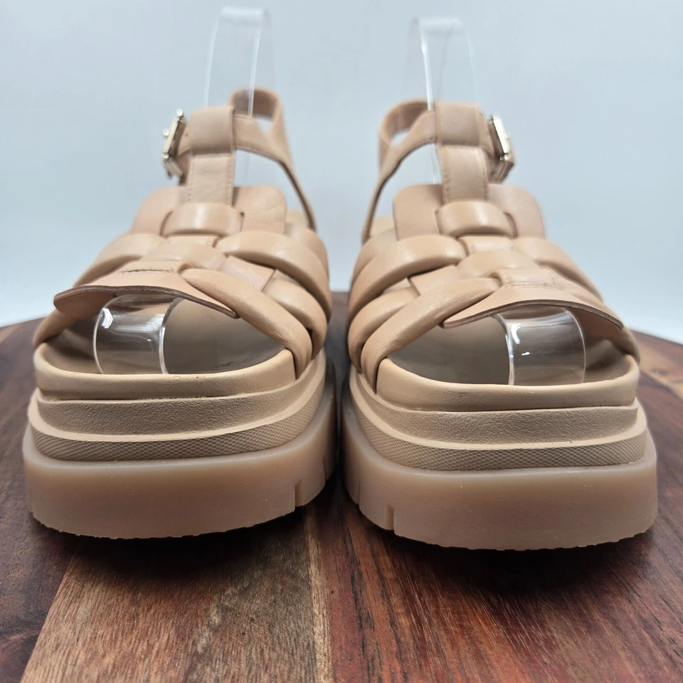 Sandalias ASH Sirena Para Mujer 38/8 Cuero Tostado Pescador Tirantes Plataforma Gruesas Foto 2 de 4