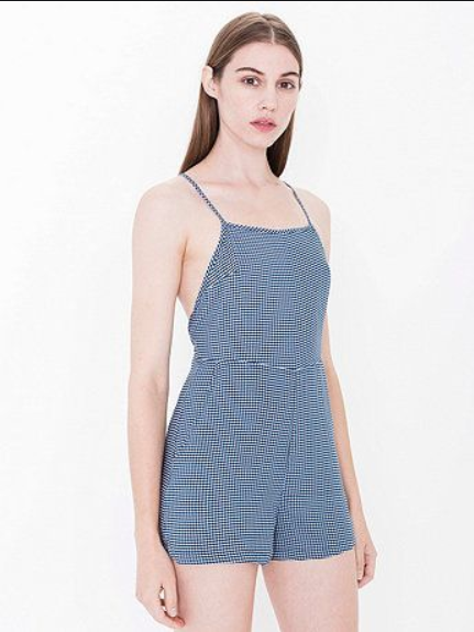 【AMERI】MINI CHECK JACKET ROMPERS Ameri（アメリ）の「MINI CHECK JACKET ROMPERS（つなぎ