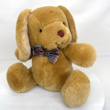 Russ Berrie Rudy Dog Plush 9" Tan Brown Vintage Stuffed Animal Toy