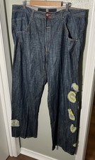 Vintage Marithe Francois Girbaud Jeans Mens 42x34 Patches Baggy 90s Y2K Hip Hop