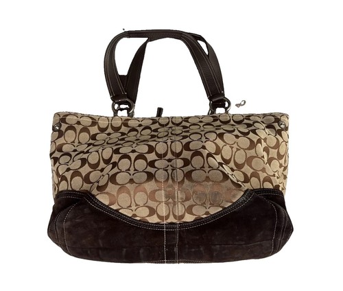 Y2K Coach Soho Signature Canvas & Suede Jacquard Mono… - Gem