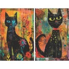 Whimsical Cats #5 | A4 Mulberry Rice Paper | Paper for Decoupage