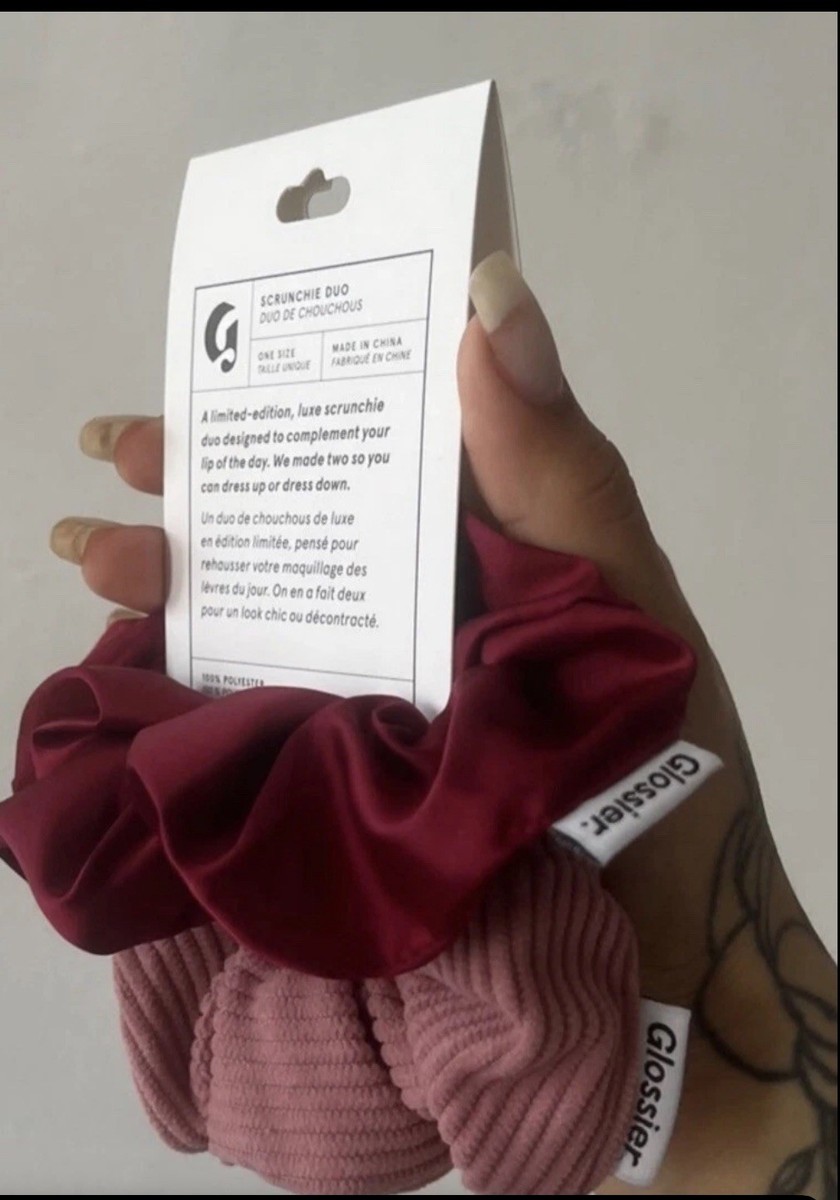 Glossier 2 pack hair scrunchies & two toned tube socks SOLD 