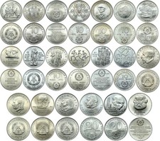 Deutschland DDR - 20 Gedenkm&uuml;nzen 10 u. 20 Mark 1971-1990 LOT KONVOLUT Sammlung