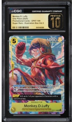 Monkey.D.Luffy illustration Box Promo Vol.3 OP07-109 CGC Pristine 10