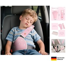 Kinder Gurtpolster Samt Rosa Kaninchen Schutzkissen Komfort für Auto & Reise