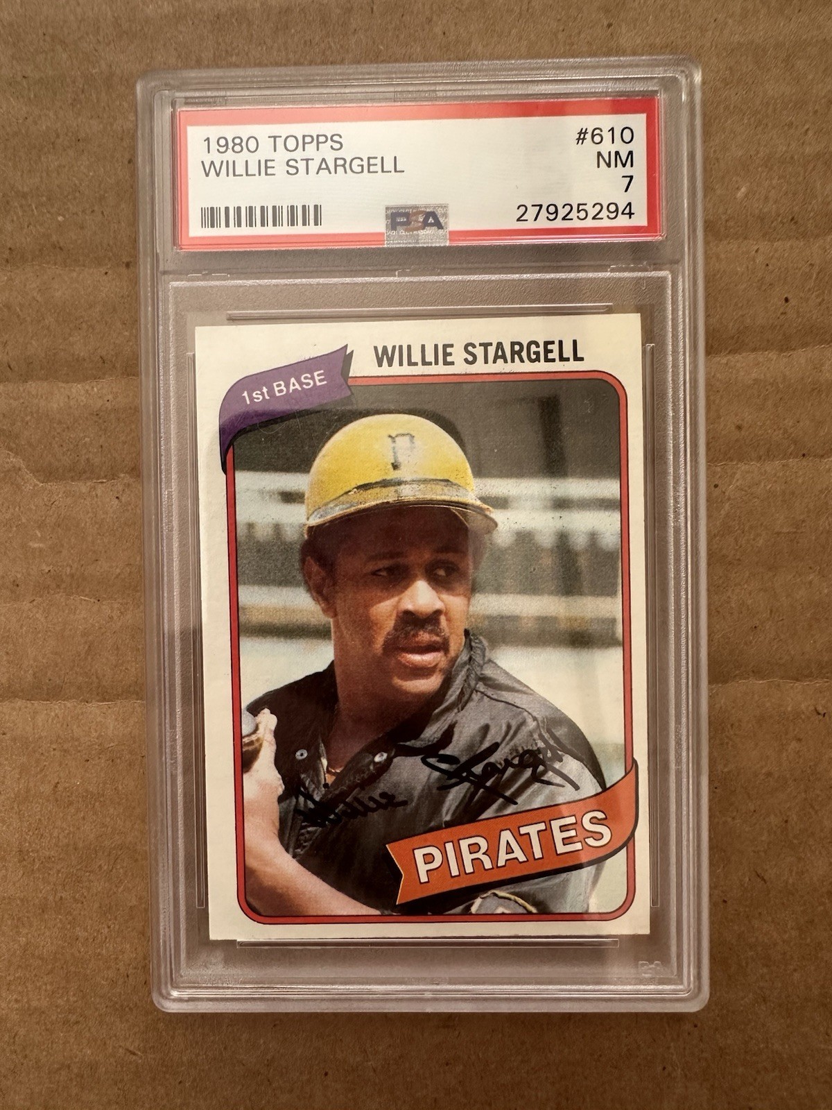 1980 TOPPS #610 WILLIE STARGELL PSA 7