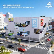 Diorama 1:64 modellino auto display garage illuminazione LED scene di parcheggio modello DE