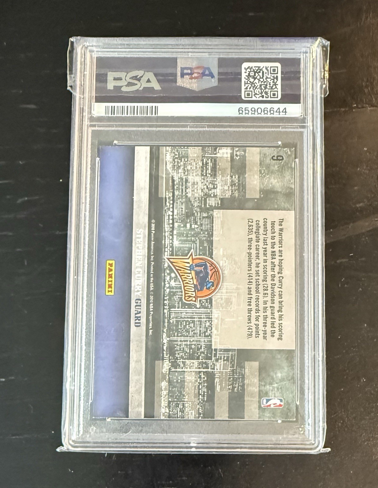 2009-10 Panini Studio - Skylines Stephen Curry Rookie #9 PSA 8 view 2