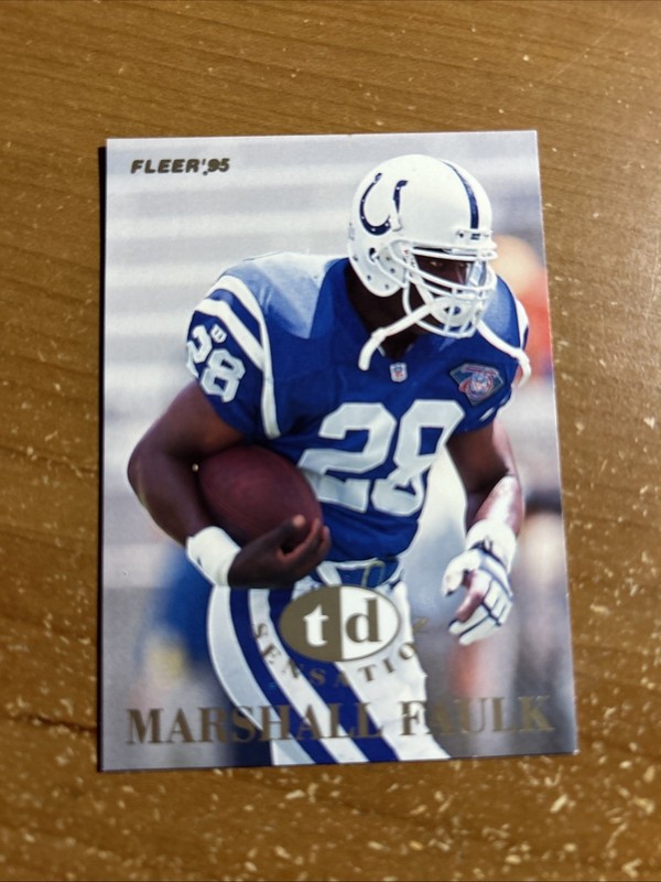 1995 Fleer TD Sensations #1 of 10 Marshall Faulk Colts Football Card