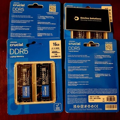 NEW Crucial 16GB Kit (2x8GB) DDR5 4800 MHz Laptop RAM Memory