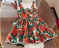 Dolce & Gabbana Floral sleeveless mini Dress Red Size 38 Women used from japan