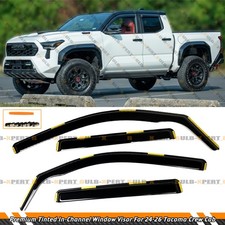 For 2024-2026 Toyota Tacoma Crew Cab Premium In-channel Window Visor Rain Guard