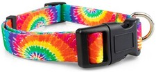 Tie Dye Dog Collar for Female and Male Dogs Large