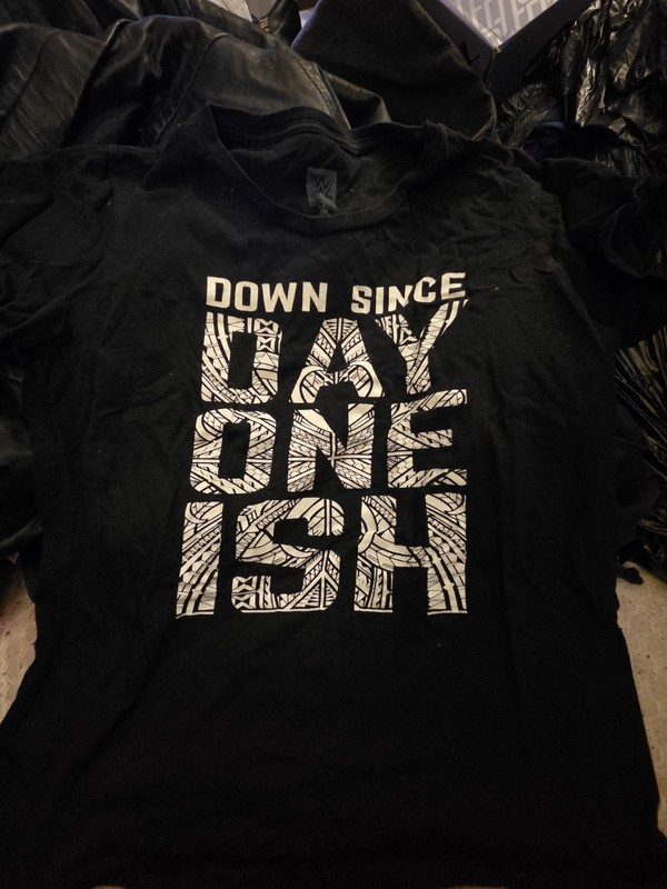 The Usos Down Since Day One Ish Black T-shirt Jay Uso WWE Authentic Size XL