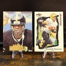 Fleer Pinnacle 1995 Rookie Kordell Stewart Steelers Card Lot 2 #268 #264